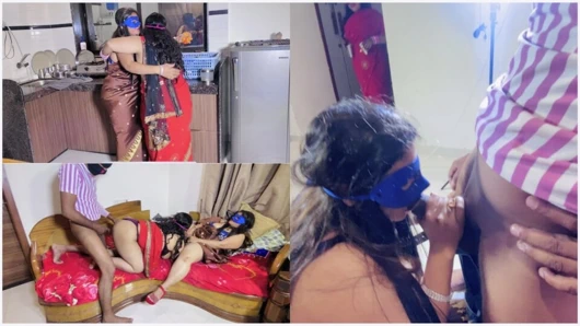 Üvey kız Shruti üvey anne nadiya ile sert sikişiyor üvey üçlü seks Hintçe ses