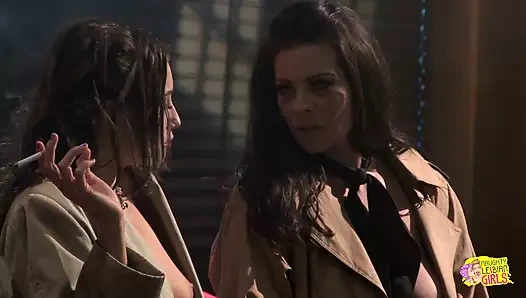 Lezbiyenler için güzel bir gün için bazı küçük şeftaliler ve büyük süt sopalarına ihtiyaç var