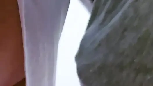 Underskirt CUM Hard Inside Her Panties On Crowded Train. Stranger's Dirty Fantasy