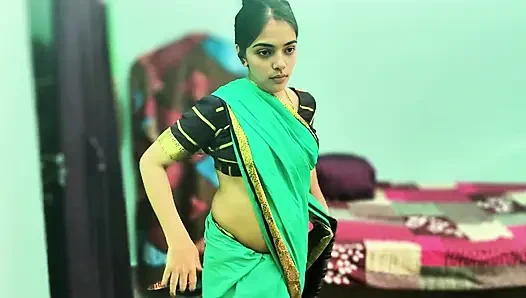 Indijska sobarica jebana u sareeju, cijeli hindi seks video