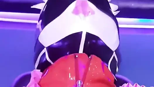 Licky kadife s rubberslave