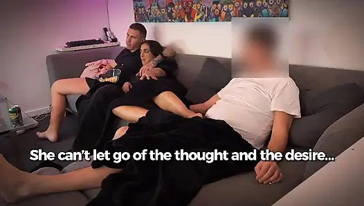 Büyük bir yarağı olduğunu duydu... Bu yüzden onu erkek arkadaşının arkasından sikiyor