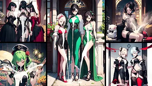 Bölüm 1: ateşli anime, hentai, manga kızları tamamen dölle kaplı