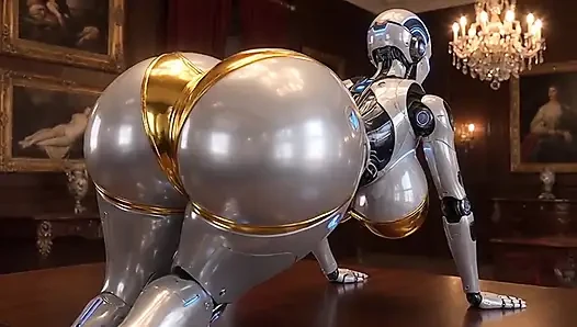 Tombul seks robotu büyük bir yarağa nasıl binilmeyi gösteriyor