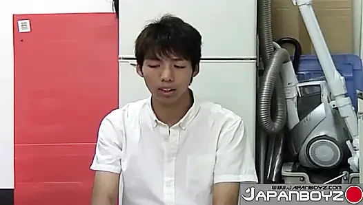 Hot Teen Ryo Demonstrates His Technique For Jerking His Horny Dick
