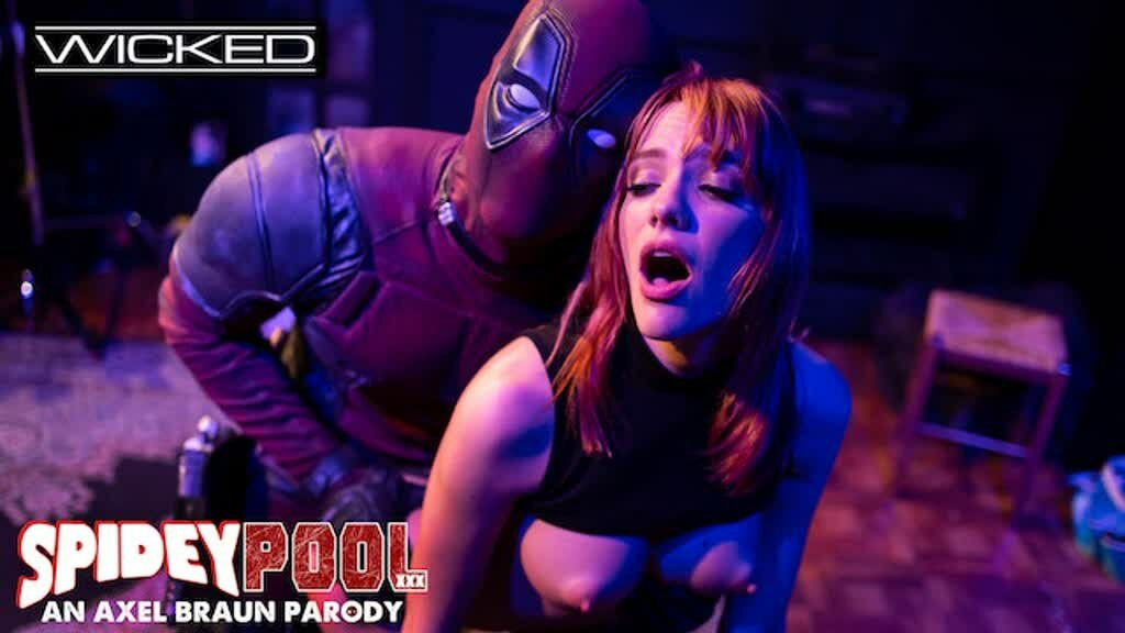 Spideypool - büyük memeli mary jane deadpool'un horozunu sürüyor