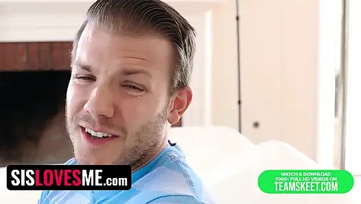 Sislovesme - üvey erkek kardeş üvey kız kardeşleri Miranda Miller ve Judy Jolie'yi öpüşüyor ve onlara katılıyor