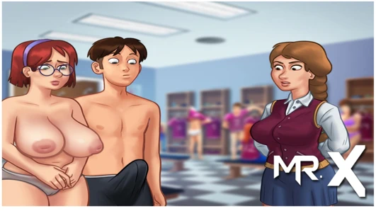 Summertimesaga - okul üniforması e1 # 2'de hızlı giyinme