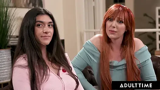 ADULT TIME - orta yaşlı seksi kadın lauren phillips kafası karışık üvey kızı Aubry Babcock'a biseksüel testte yardım ediyor