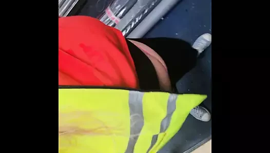 erkekler için depoda yanıp sönen - anal eşek & göğüsleri