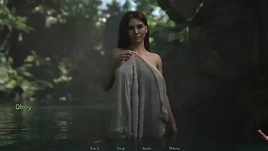 Üvey anne ve arkadaşıyla doğada kaplıca banyosu