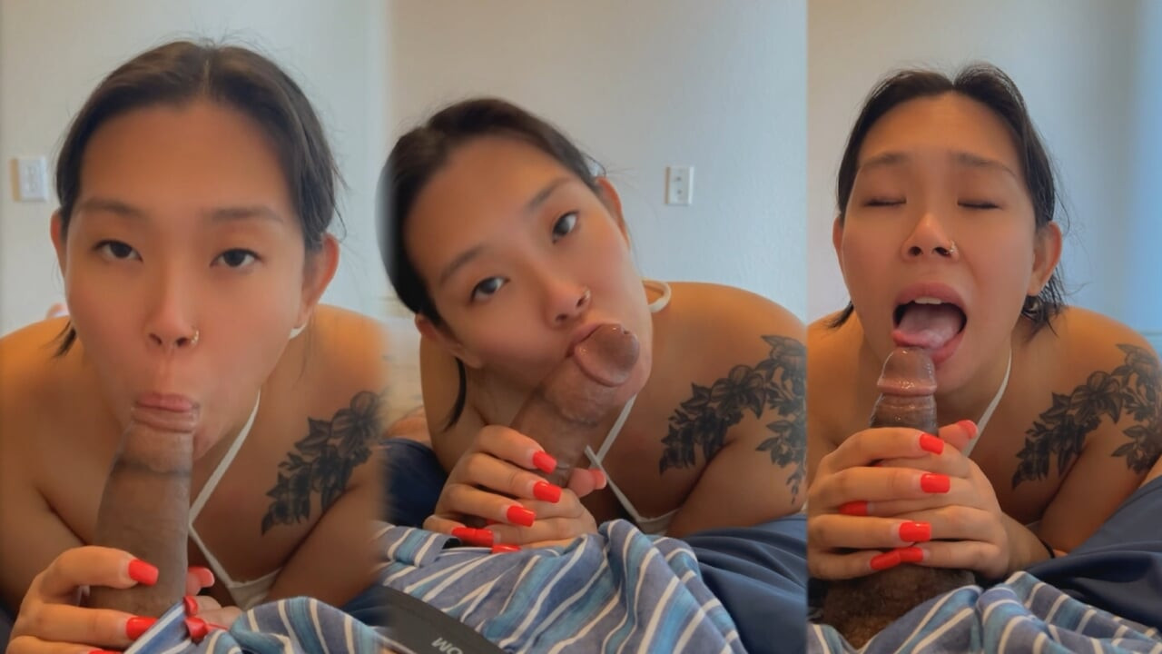 Seksi Asyalı kız ağzına ıslak sakso boşaltıyor