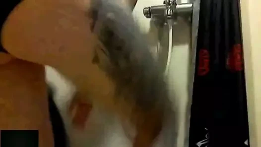 Fin web kamerası köle içinde duş