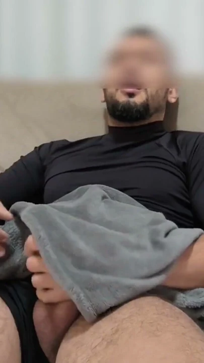 Big dick boy masturbating under the covers | Clip 1