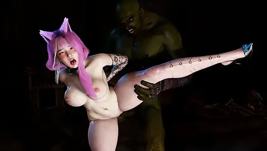 3 boyutlu iri güzel Koreli sürtük büyük zenci yarağıyla aldatıyor