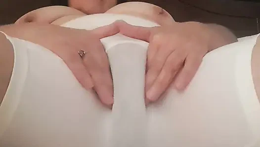 I want to touch the vagina under the panties, the pussy is big and juicy.