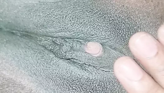 Aşırı Yakın Çekim Kedi Yayma ve Klitoris Dış Siyah İç Pembe