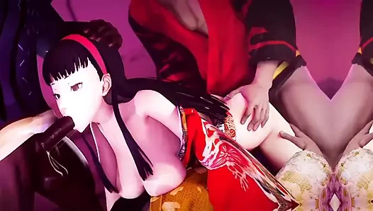 Kötü zorak tarafından (yoğun inleme, spermle dolu götler, duvar delikleri, çifte penetrasyon, büyük yaraklar, yoğun saksolar)