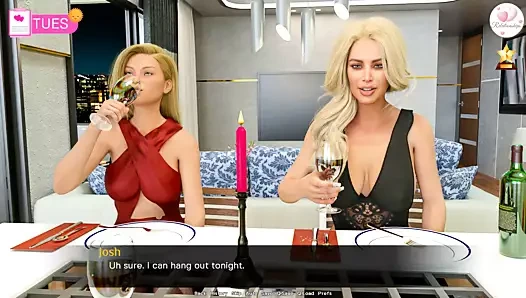 Silikonun kanatları: edepsiz orta yaşlı seksi kadın lokanta masasında yaramaz şeyler yapıyor - ep13