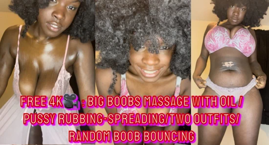 Büyük memeler genç abanoz kız bebek yağı üzerinde losyonları