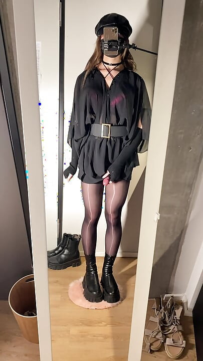 ayna önünde handjob