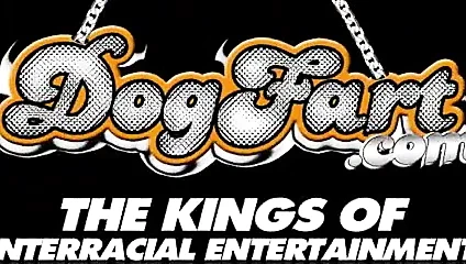 Blonde in fishnet dress gangbanged by black guys