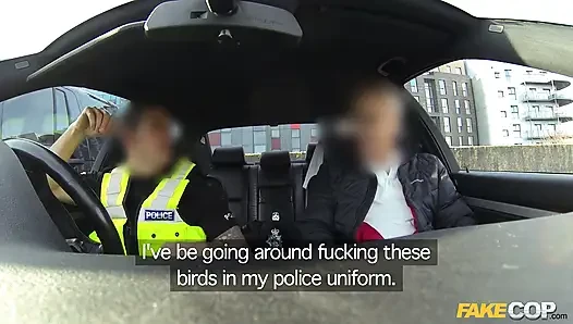 Fake cop - birkaç lezbiyenle bakış açısı üçlü seks