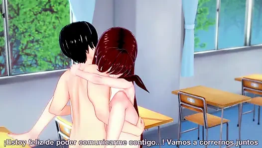 Sapık kız öğrenci sınıfta yalnızken erkek arkadaşıyla seks yapıyor - hentai