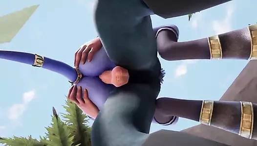 Elf azeroth warcraft porno parodisinin arazisinde draenei bir kızı sikiyor