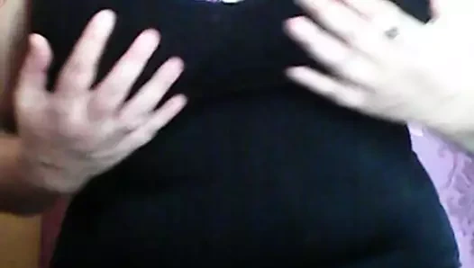 Karım kendini okşuyor