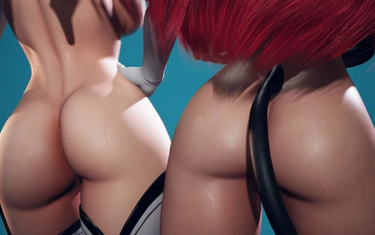 Ryanreos - büyük memeli ve büyük götlü iki seksi kız boğazlarında büyük yaraklara bağımlı