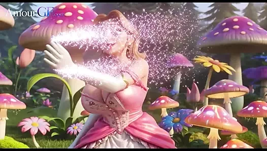 3 boyutlu animasyon prenses peach bahçede her şeyi derine alıyor
