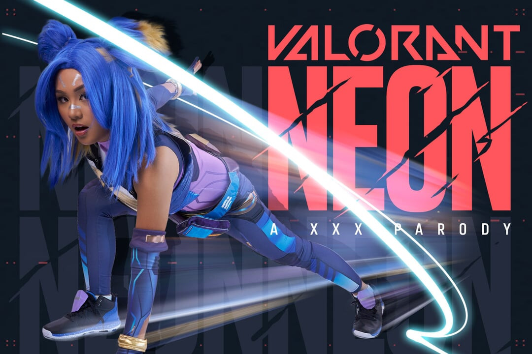 VRCosplayx: Valorant'ın neon'u olarak vrcosplayx phoebe kalib elektrikli şehvetini kontrol edemiyor