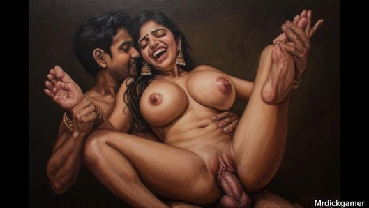 Büyük memeli Hintli evli kadın kocasının erkek kardeşiyle aldatıyor