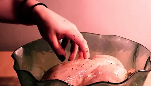 Ağzıma tükürük etinde et masajı