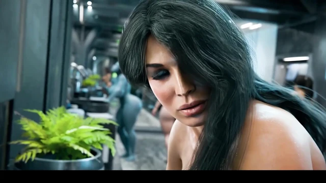 Liara t'soni kadınlar tuvaletinde sert grup seks