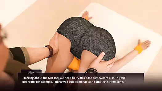 Ahlaksız teslimat: kurye ve ateşli süper model seksi yoga yapıyor - bölüm 2