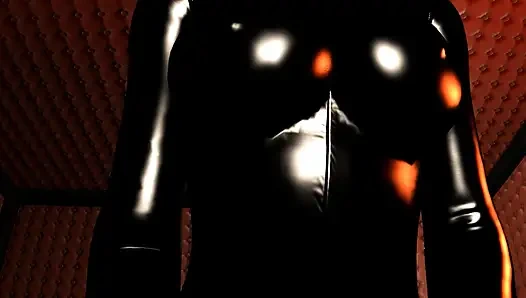 Siyah lateksli sahibe - bakış açısı kovboy kız