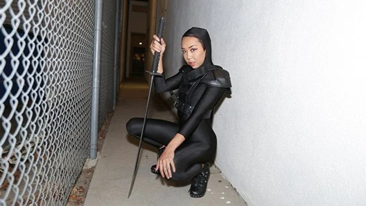 minyon ninja Asya genç bağları ve sürmek guard