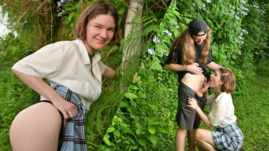 Köylü kız öğrenci hidrange bahçelerinde sikiliyor