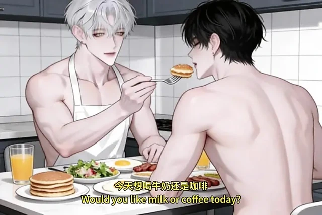 Erkek arkadaş önlüklü