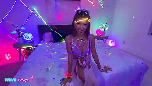 Rave-Ready Clara Trinity Seduces The DJ And Rides His Thick Cock!