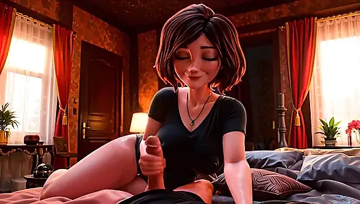 Büyük memeli orta yaşlı seksi kadın birden fazla yarağı emiyor ve sikiyor