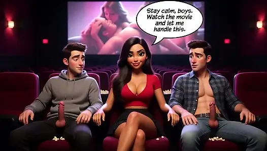 Üvey kız üvey babası için yasak arzudan sonra porno tiyatrosunun bakiresi oluyor (yapay zeka oluşturuldu)