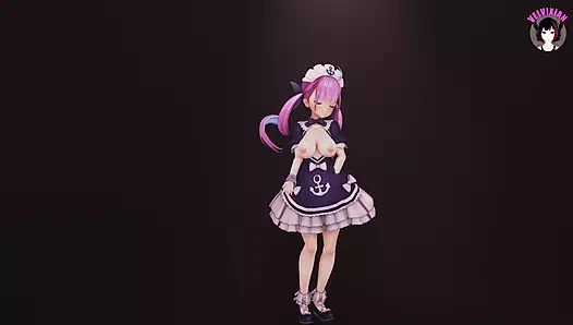 Aqua - seksi dans teşhir eden memeler (3 boyutlu hentai)