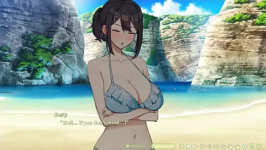 Hentai oyunu - summer clover - adanmış ofis hanımı plajda sakso çekiyor - elle muamele ve gırtlağına kadar alma