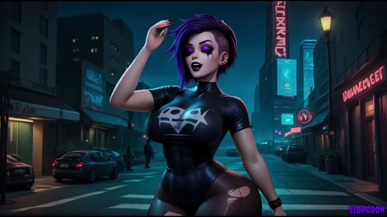 Gothic ass fucking in the street