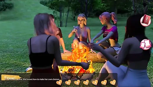 Помогая красотке No4 - Йоханн проснулся, привязанный к дереву и поэтому... Дай ему минет... Белль и Стейси играли друг с другом.