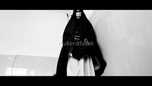 handjob mukena siyah