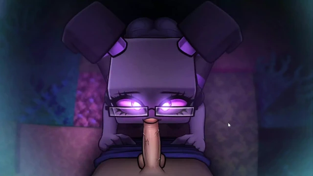 Hornycraft Minecraft porno ender kız ilk kez oral seks yapıyor